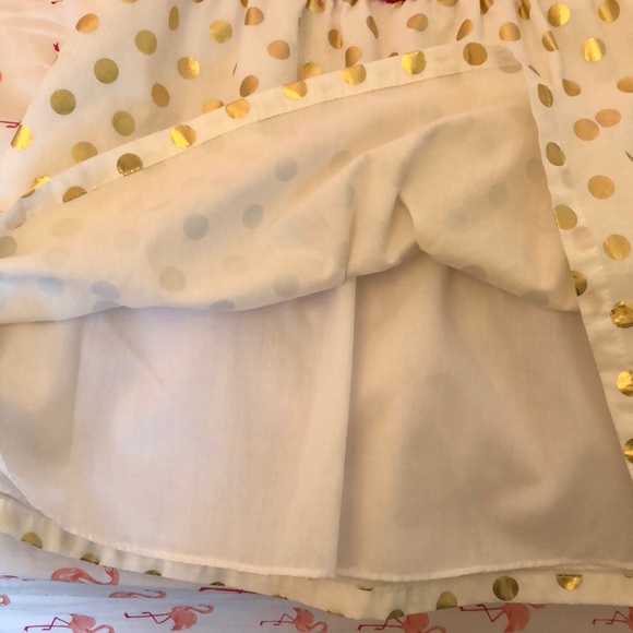 Cream with gold polkadot lightweight dress - Picture 4 of 6